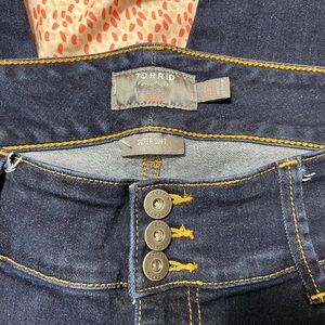 torrid Dark Indigo High-Rise Button-Front Jeans